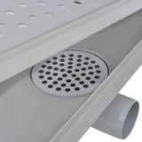 Drain de douche linéaire 2 pcs 730 x 140 mm Acier inoxydable