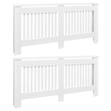 Cache-radiateurs 2 pcs blanc MDF 172 cm