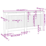 Heizkörperabdeckungen 2 Stück weißes MDF 172 cm