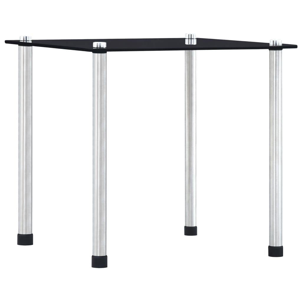 Nesting tables 3 pcs Black Tempered glass