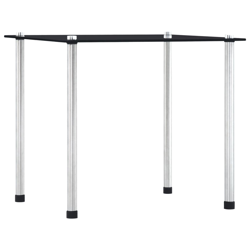 Nesting tables 3 pcs Black Tempered glass