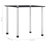 Nesting tables 3 pcs Black Tempered glass