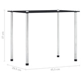 Nesting tables 3 pcs Black Tempered glass