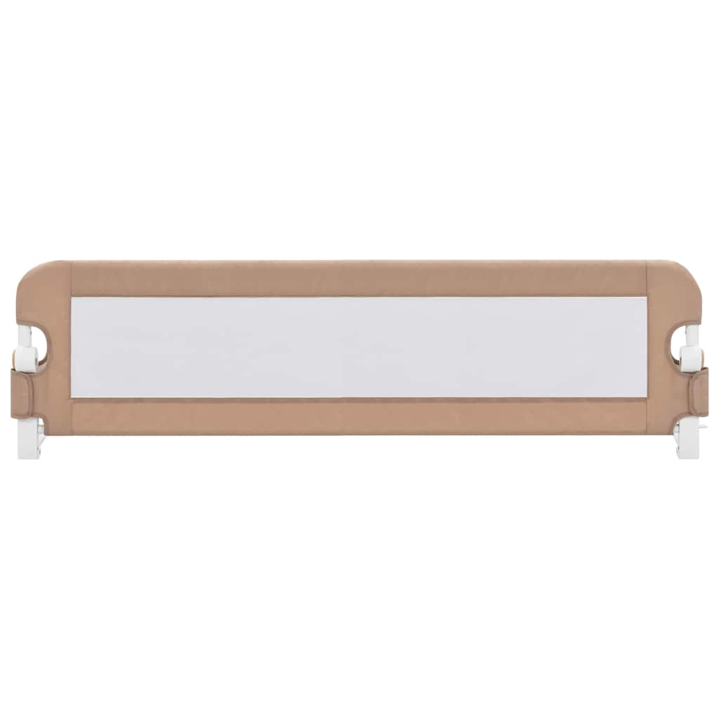 Child bed barrier Taupe 150x42 cm Polyester