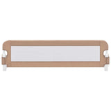 Child bed barrier Taupe 150x42 cm Polyester