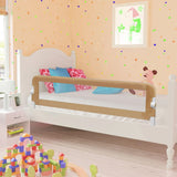 Child bed barrier Taupe 150x42 cm Polyester