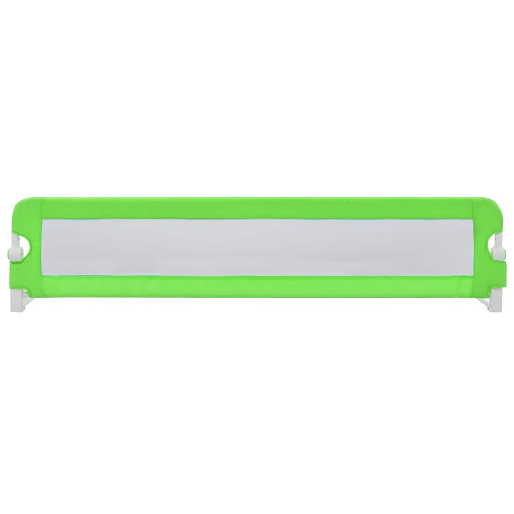 Barrière de sécurité de lit d'enfant Vert 180x42 cm Polyester