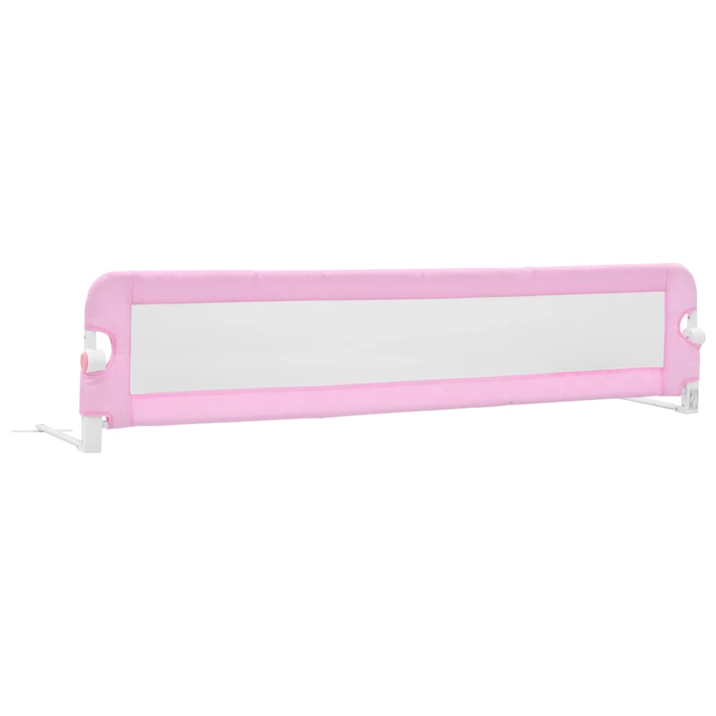 Barrière de sécurité de lit d'enfant Rose 180x42 cm Polyester