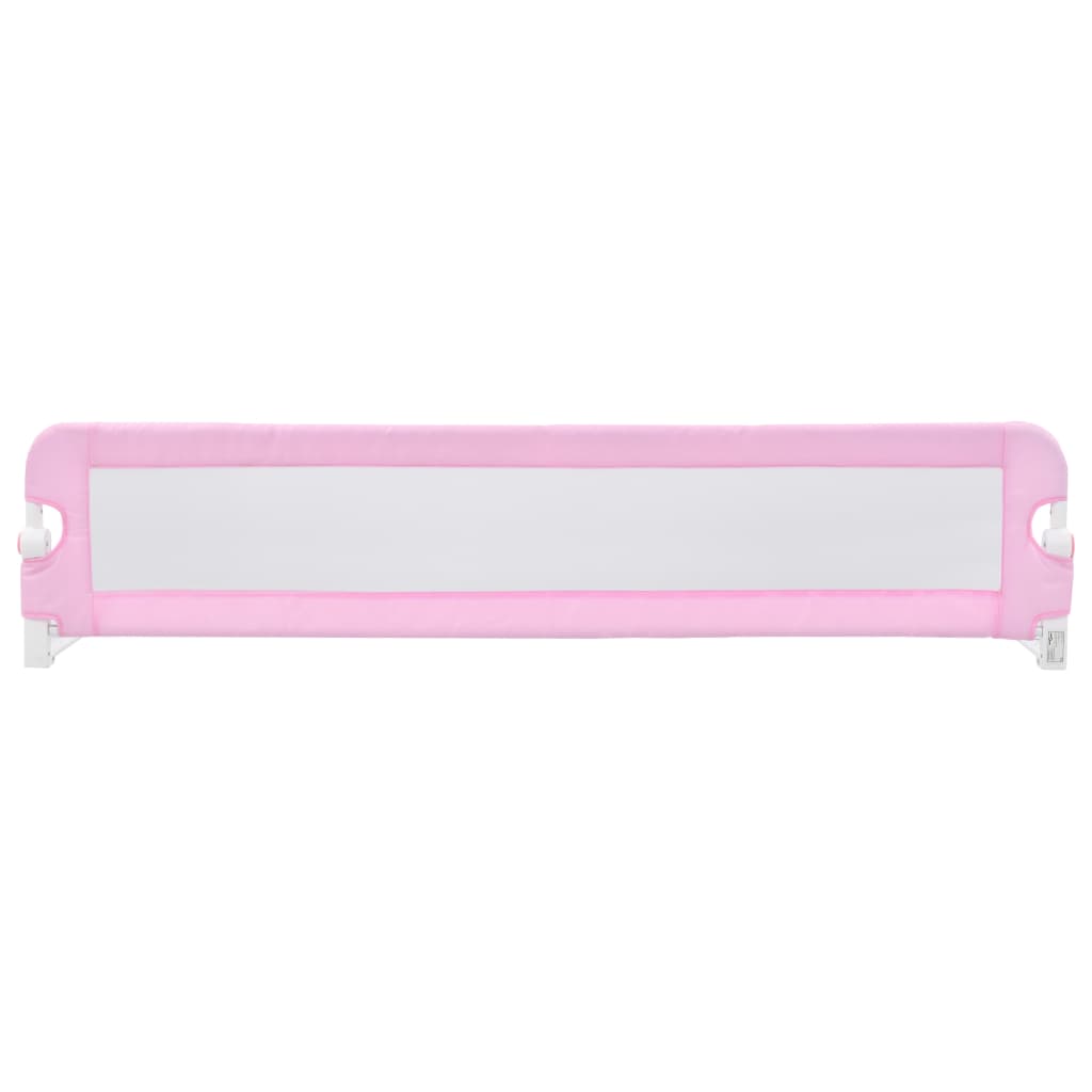 Barrière de sécurité de lit d'enfant Rose 180x42 cm Polyester