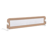 Child's bed safety barrier Taupe 180x42 cm Polyester