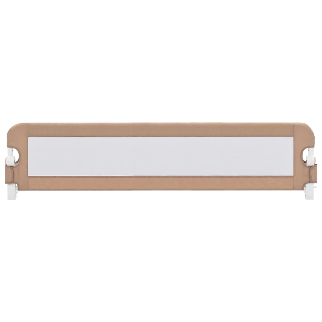 Child's bed safety barrier Taupe 180x42 cm Polyester