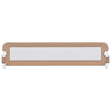 Child's bed safety barrier Taupe 180x42 cm Polyester