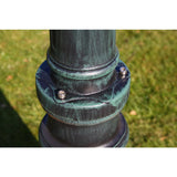 Garden lamp post 2 arms 215 cm Dark green/Black Aluminum