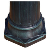 Garden lamp post 2 arms 215 cm Dark green/Black Aluminum