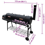 Nevada XL Black Smoker Barbecue