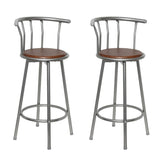 Tabourets de bar lot de 2 marron acier