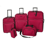 Set de valises rouges 5 pièces