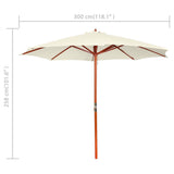 Parasol 300x258 cm Blanc sable