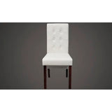 Dining chairs set of 2 white faux leather