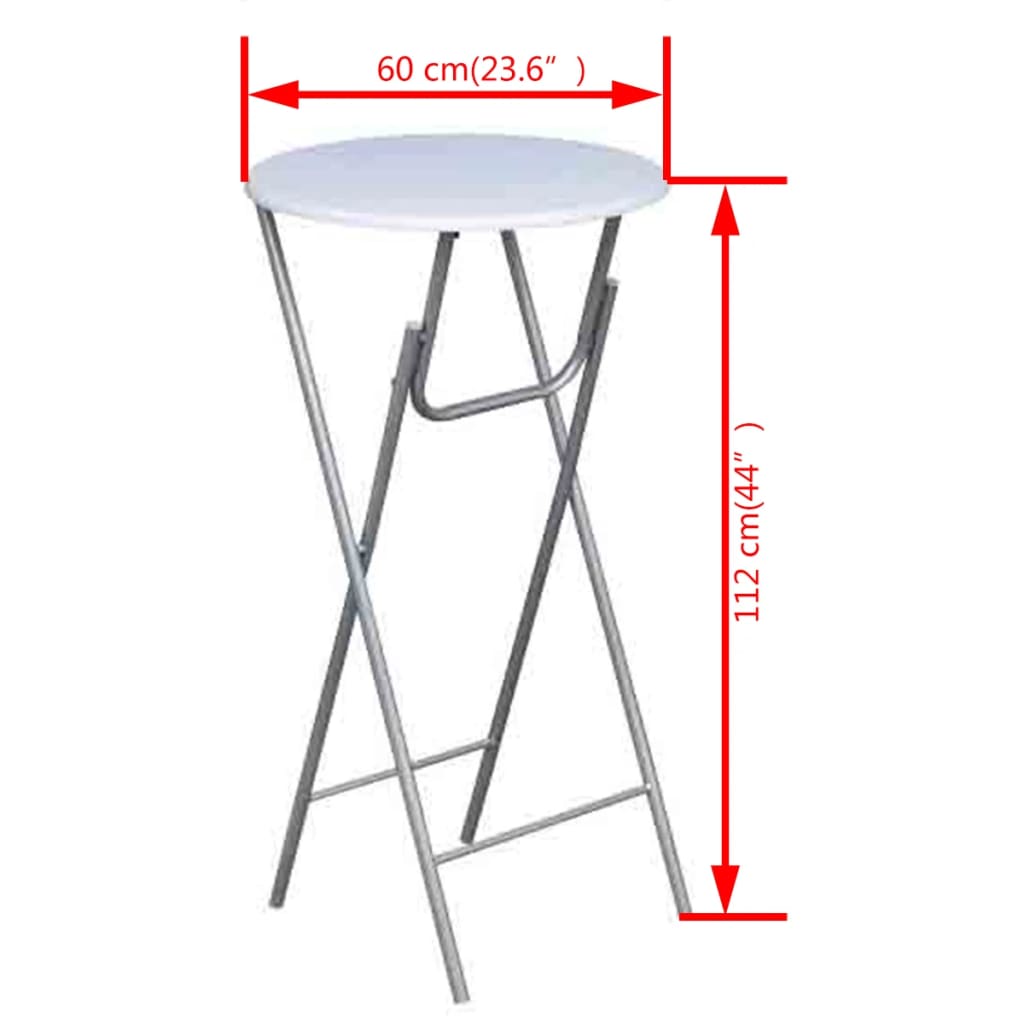 Table de bar 4 pcs avec dessus de table en MDF Blanc