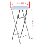 Table de bar 4 pcs avec dessus de table en MDF Blanc