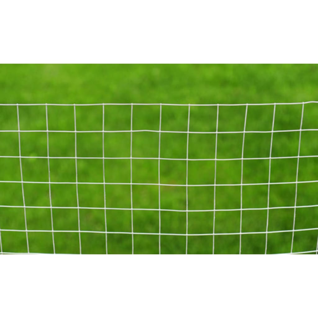 Galvanized steel mesh fence square 1x25 m silver