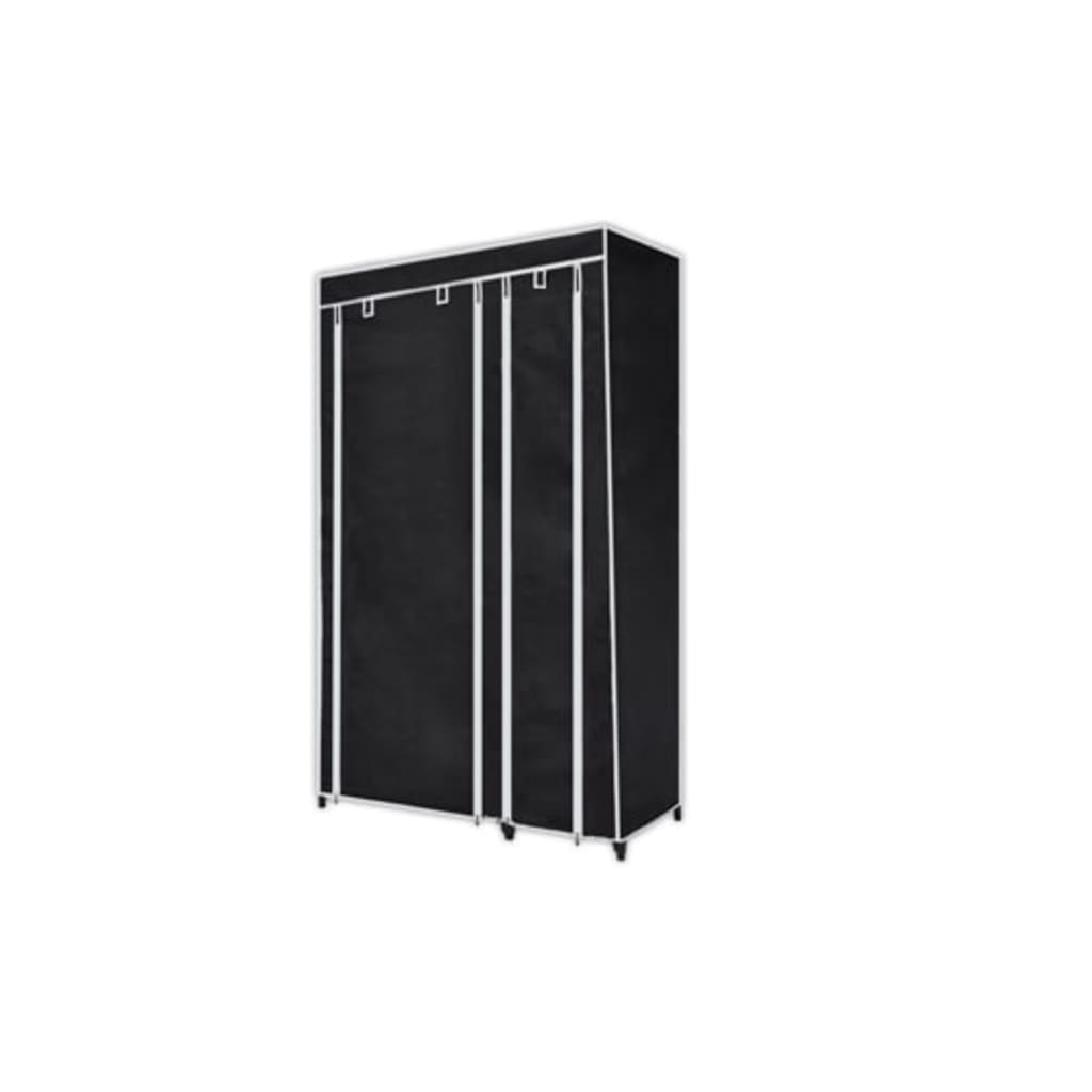 Garde-robe pliable Noir 110 x 45 x 175 cm