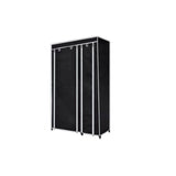 Fabric wardrobe 2 pcs Black