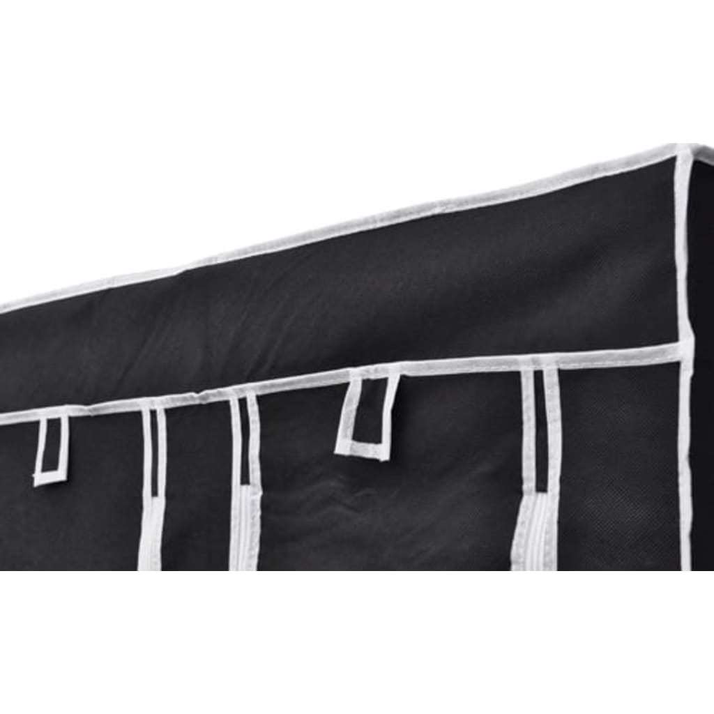 Fabric wardrobe 2 pcs Black