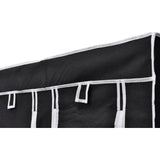 Garde-robe en tissu 2 pcs Noir