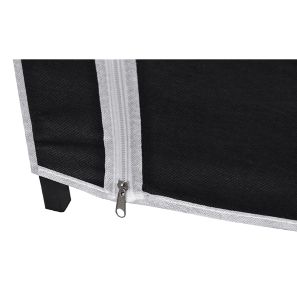 Garde-robe en tissu 2 pcs Noir