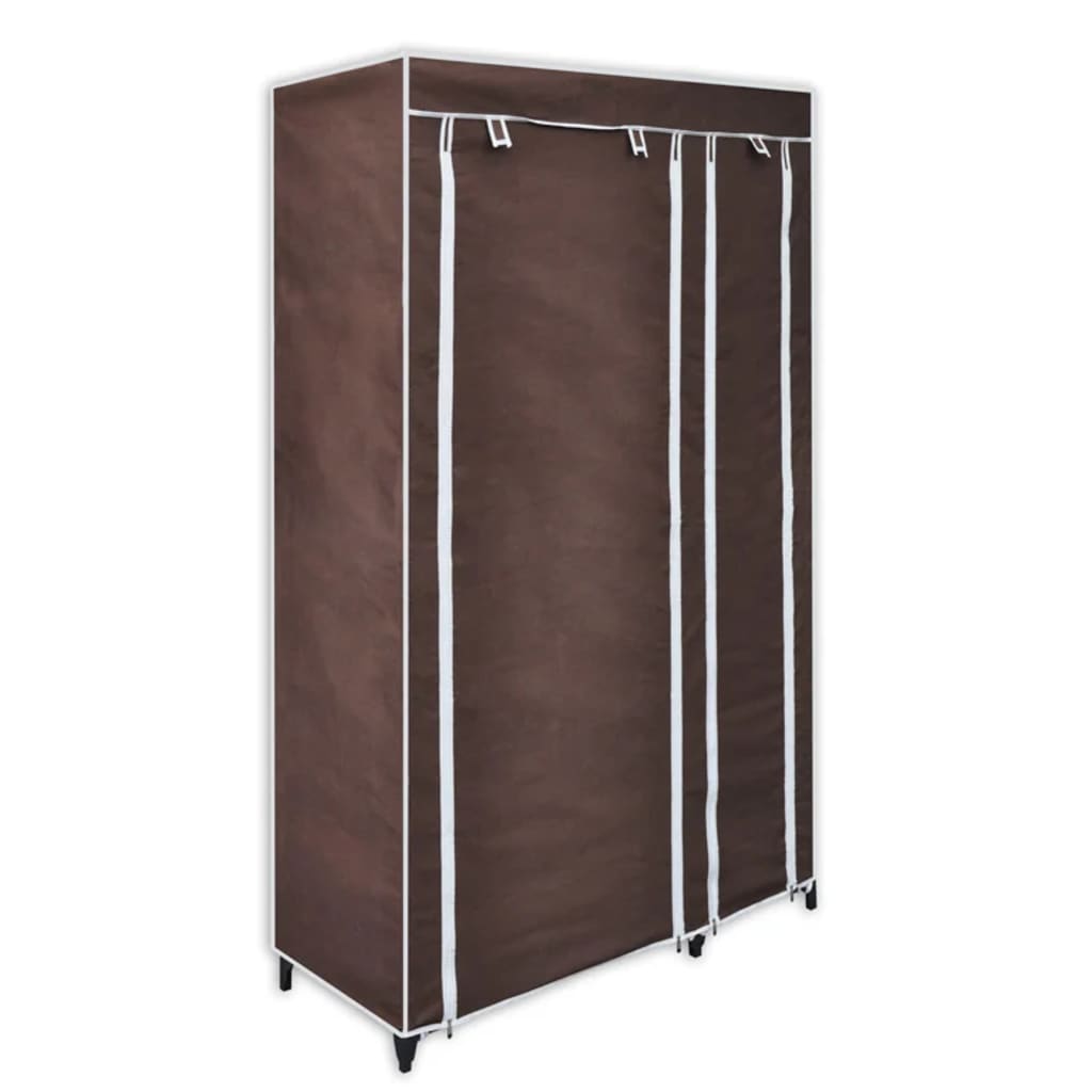 Garde-robe Tissu Marron