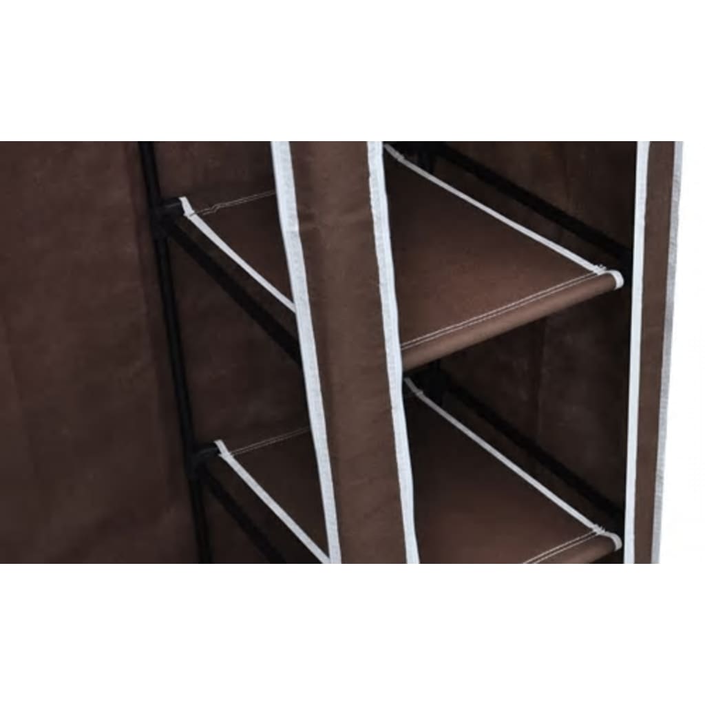 Brown Fabric Wardrobe