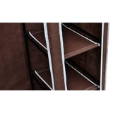 Brown Fabric Wardrobe