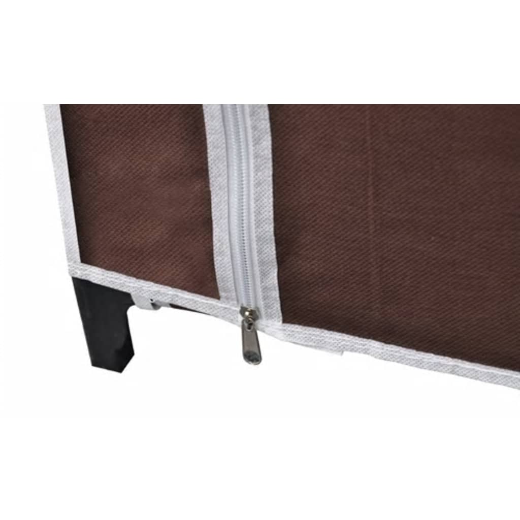 Brown Fabric Wardrobe