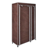 Garde-robe en tissu 2 pcs Marron