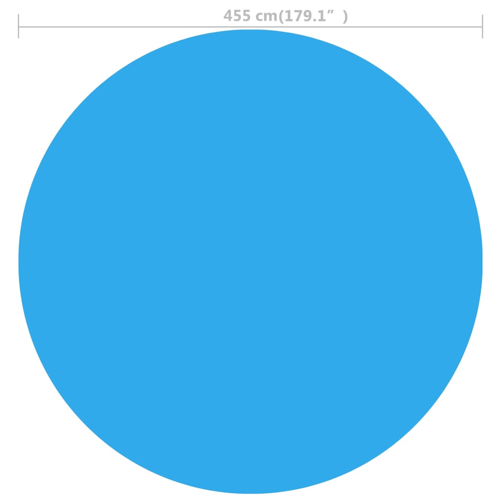 PE-Rundschwimmbecken-Solarfolie 455 cm Blau