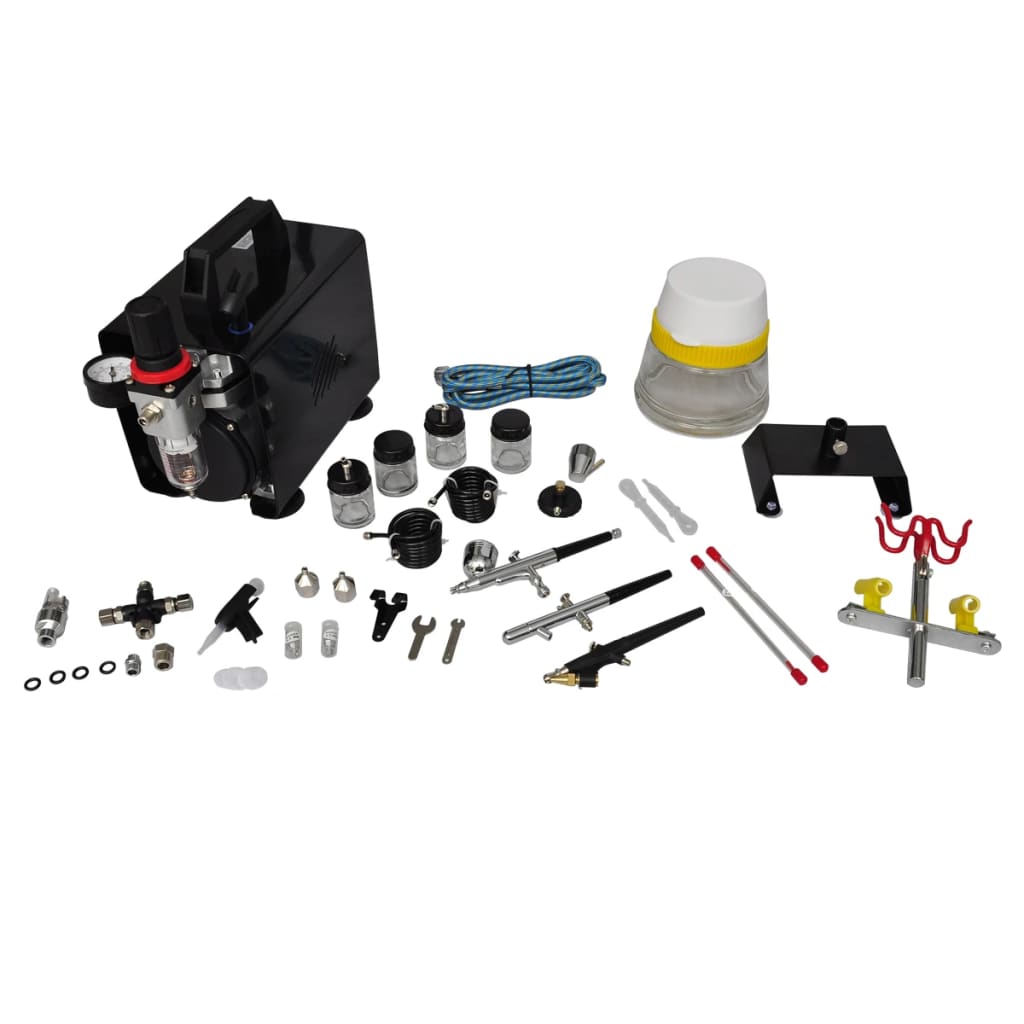 Airbrush Compressor Kit with 3 Guns