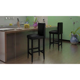 Tabourets de bar lot de 6 noir similicuir