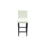 Tabourets de bar lot de 6 blanc similicuir