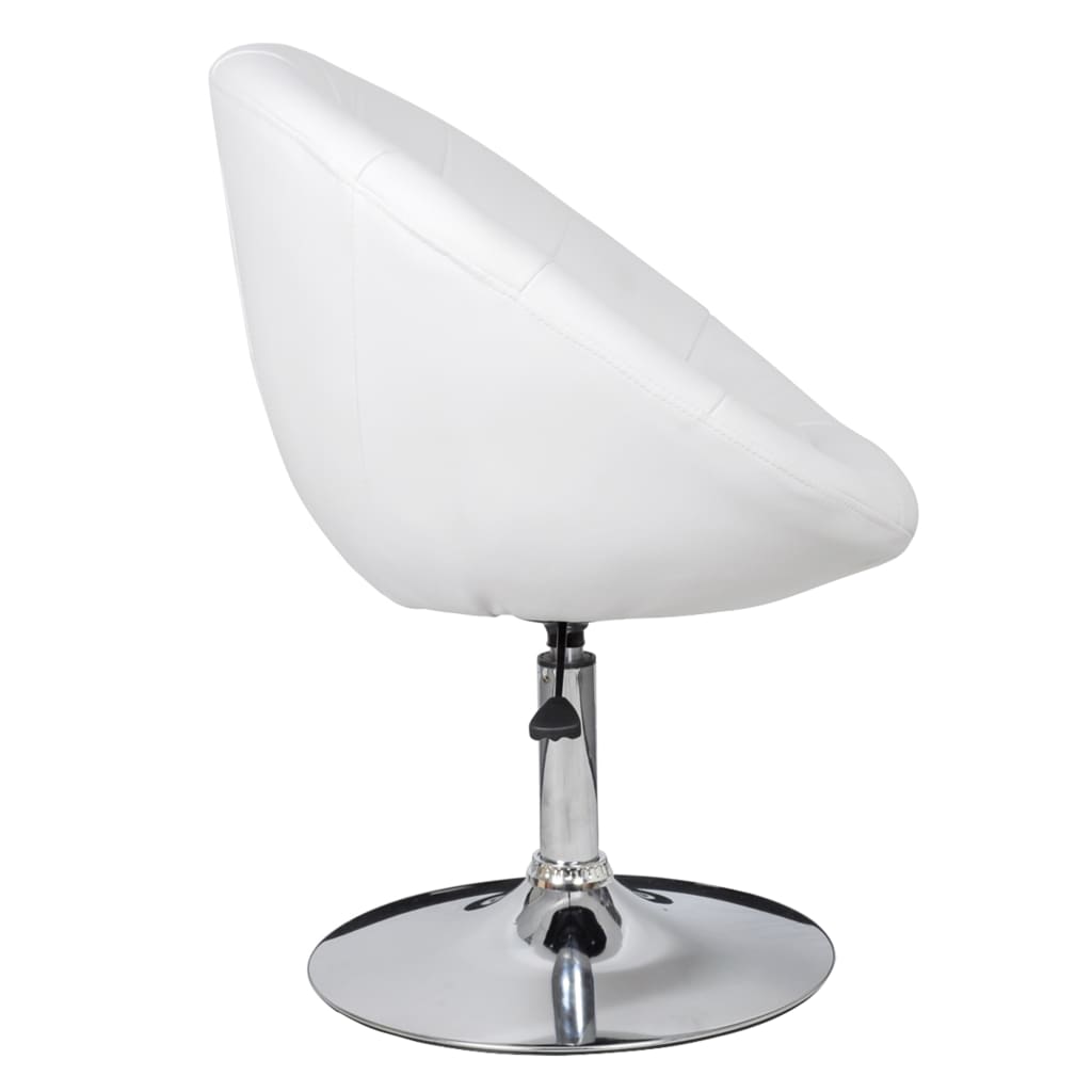 Tabourets de bar lot de 2 blanc similicuir