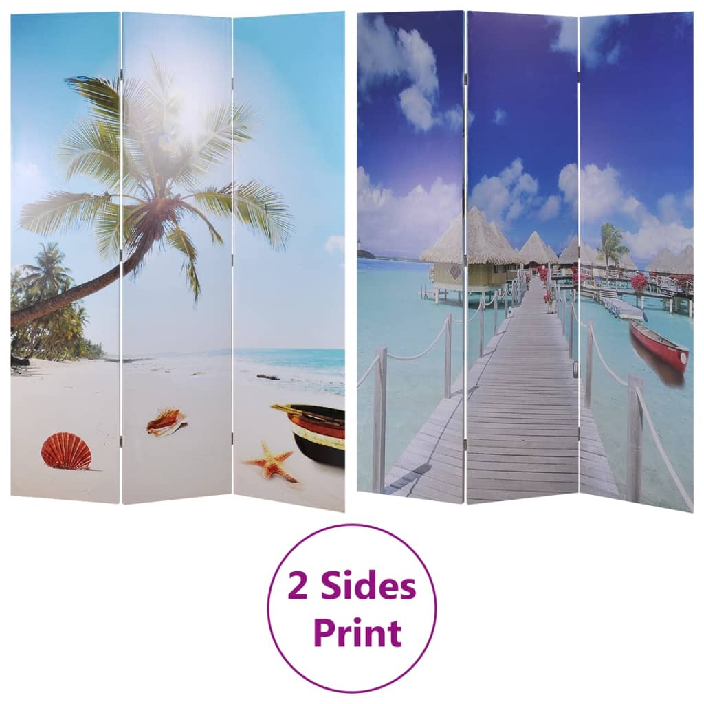 Cloison de séparation pliable 120 x 170 cm Plage