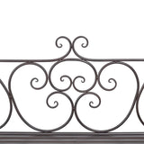 Banc de jardin 132 cm Acier Antique Marron