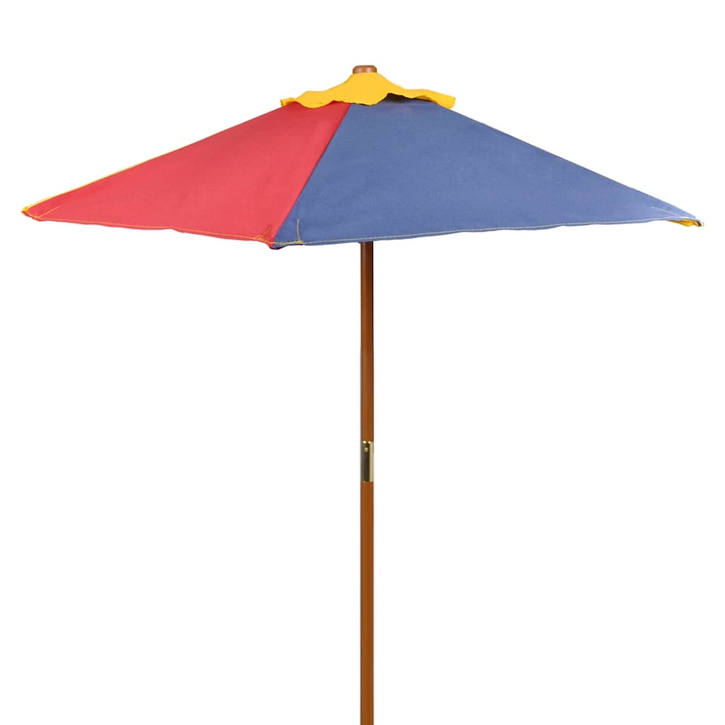 Table et bancs de pique-nique avec parasol pour enfants Bois