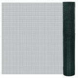 Galvanized steel mesh and PVC coating 25 x 1 m Green