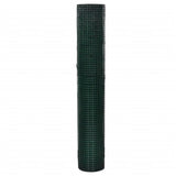 Galvanized steel mesh and PVC coating 25 x 1 m Green