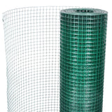 Galvanized steel mesh and PVC coating 25 x 1 m Green