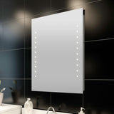 Miroir de salle de bain avec lumières LED 60 x 80 cm (L x H)