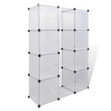 Armoire modulaire 9 compartiments 37x115x150 cm blanc