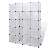 Armoire modulaire 14 compartiments blanc 37 x 146 x 180,5 cm